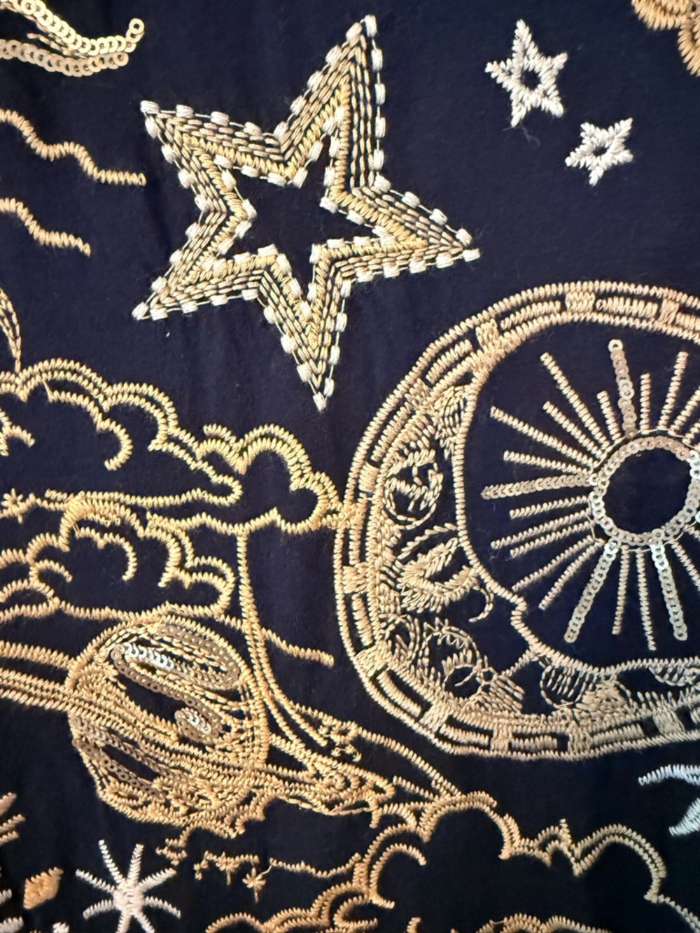 Johnny Was Miaora Celestial Embroidered Dolman Top Medium Petite New With Tags - Picture 4 of 7